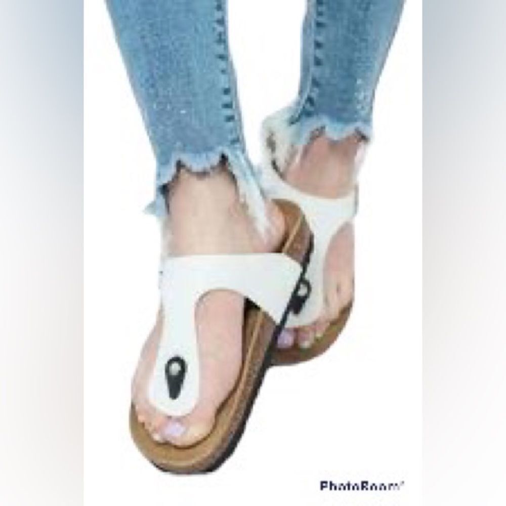 Genuine Leather Insole T-Strap Sandals - 37    🌻🌻🌻🌻